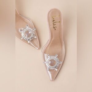 Lulus Midnight Light Nude Pointed-Toe Heels Size 8